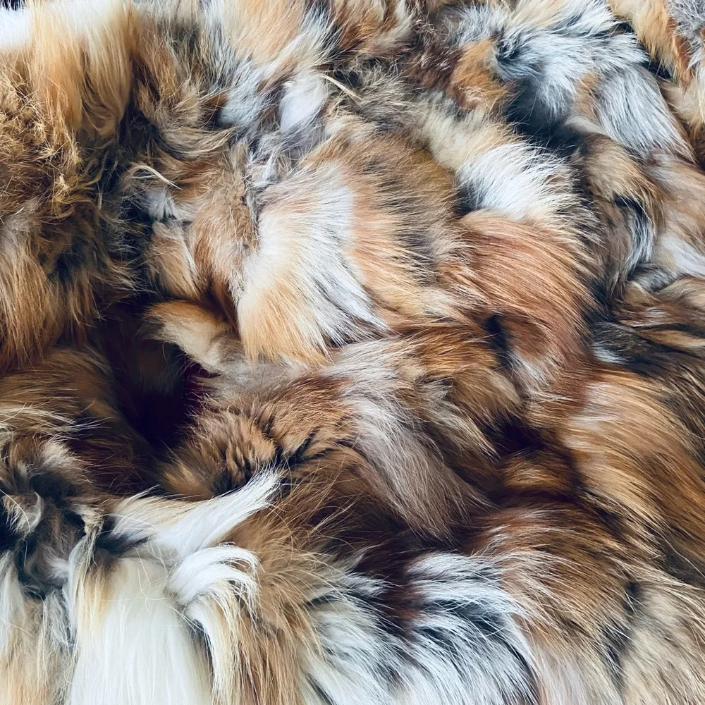 Fancy Hides for North Beach Leathers Hooded Fur Lined & Trimmed Leather Jacket